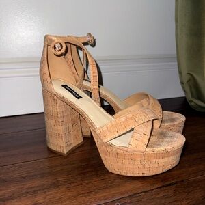 Nine West Cork Platform Sandals Size 10